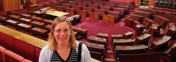 Dr. Louise K. Davidson-Schmich visits Australian Parliament during her RTG trip