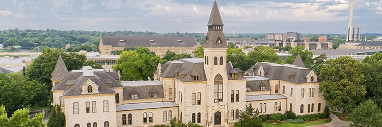 Aerial photograph of Kansas State University